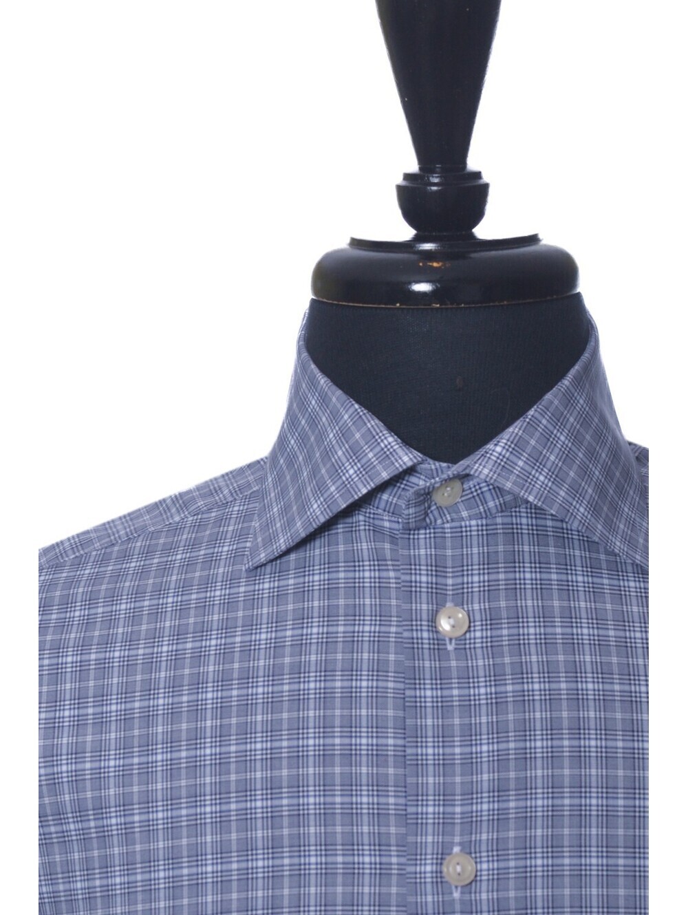 Eton Grey Check Contemporary Fit York Dress Shirt 15.5 38264